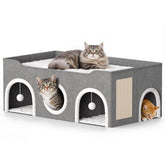 YIDAXIS All-in-1 cat house top bed invites sunny naps and relaxed lounging.
