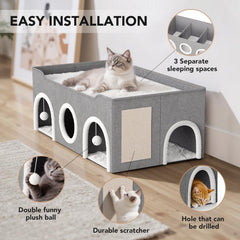 YIDAXIS Plush scratch pad encourages play and claw care.