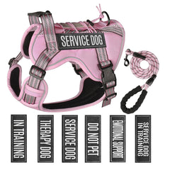 Yimeis service dog tactical vest pink medium for enhanced visibility.