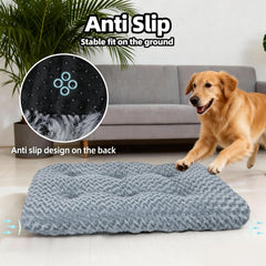 Yintrest Large Dog Bed Deluxe Plush washable design shown in a cleaning-ready setup.