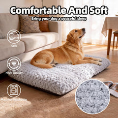 Yintrest orthopedic dog bed with 6-keyhole filling fixation