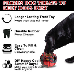 Yipetor dog toy filled with frozen treats cooling a playful pup.