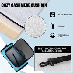Yipincover blue side-entry carrier enables easy pet entry and handling