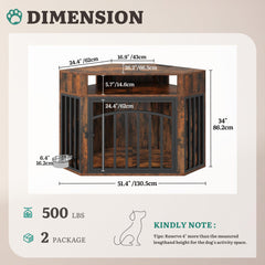 YITAHOME corner crate design maximizes wall space and airflow for comfort