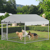 YITAHOME outdoor kennel with roof, durable shelter for large dogs.