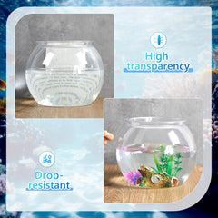 Yiyiring clear betta bowl design showcases aquatic details beautifully