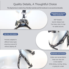 Yizepet adjustable neck and chest straps provide a secure, comfortable fit for small dogs.