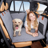 YJGF back seat extender creates a cozy car bed for dogs on long trips