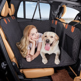 YJGF back seat extender turns the back seat into a cozy dog bed.