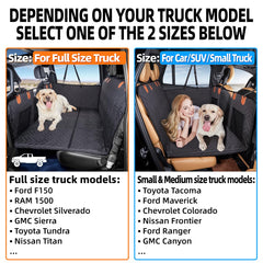 YJGF truck seat cover back seat hammock keeps pets secure during drives.