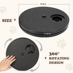 Ykall dog-nail-scratch-board-360-swivel enables interactive grooming.