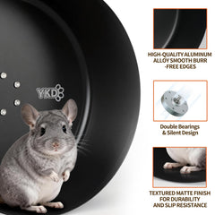 YKD 15-Inch Silent Chinchillas Wheel dual bearings ensure ultra-quiet operation.