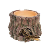 YLSMILE reptile hideout with detachable base and humidity dish for versatile habitats
