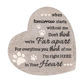 Youdear Memorials dog heart memorial stone for outdoor display