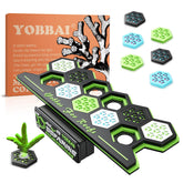 Yobbai magnetic coral frag rack mounted on glass for secure reef mounting.
