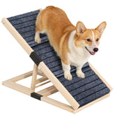 YOCAN adjustable wooden dog ramp delivers stable climb for small and medium dogs.