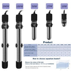 Compact YOFOTHS heater fits small tanks without crowding.
