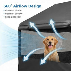 Yokaniwa tent roof cover blocks UVA/UVB rays while staying waterproof.