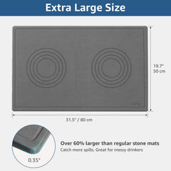 Yolife fast-absorbing diatomaceous-earth dog mat dries spills quickly after use