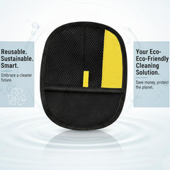 Yomi Pet Hair Remover Glove lifts pet hair from car seats and interiors.