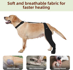 Yoneba leg sleeve for dogs provides secure recovery and freedom to move.