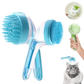 Yonynn pet bath brush with built-in soap dispenser for quick, thorough cleaning