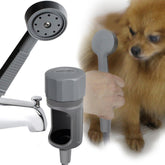 YOO.MEE pets shower attachment with front diverter for easy bath time.