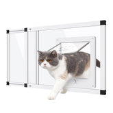 Yoochee sliding cat door window with aluminum frame and clear glass for enhanced view