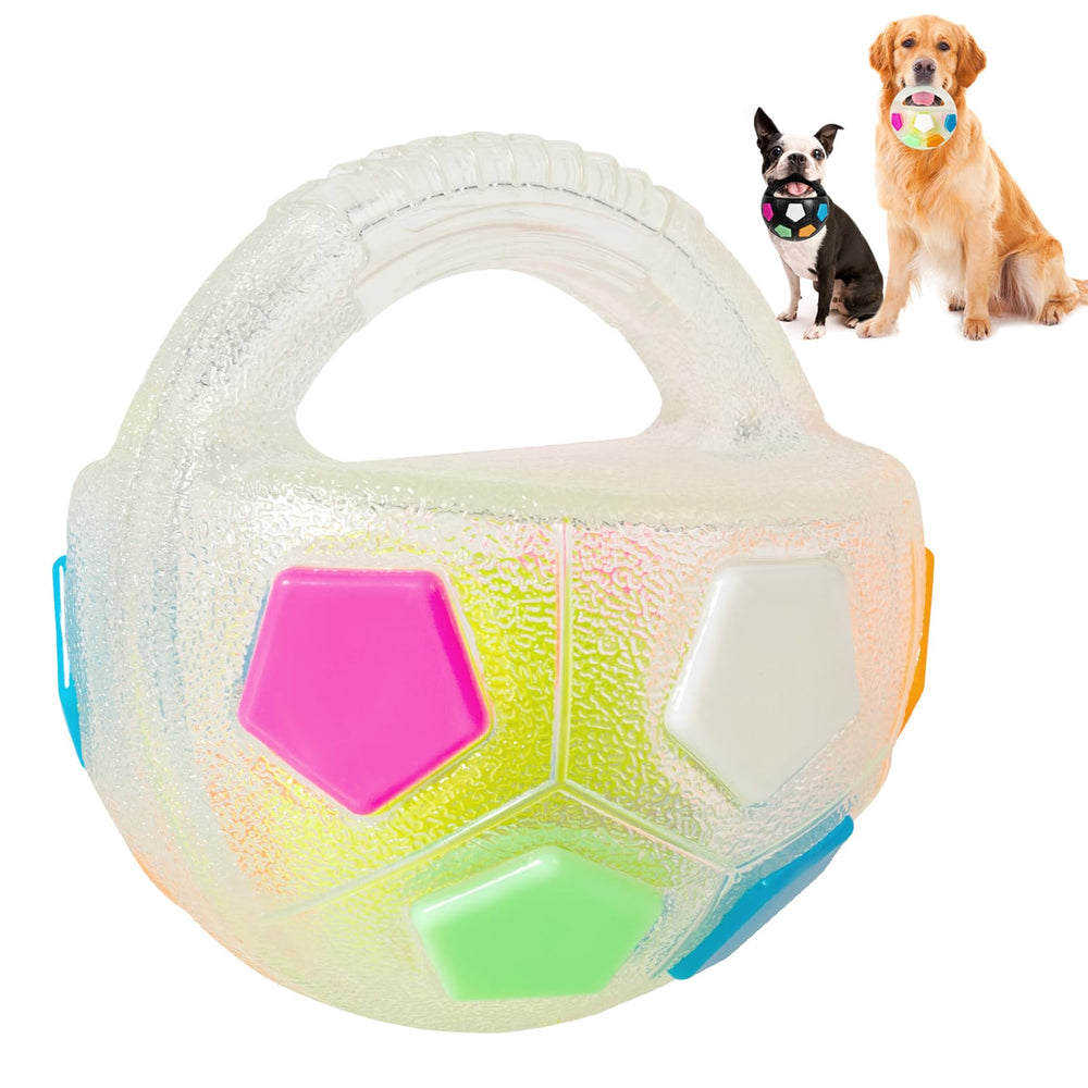 YOOGAO Pet dog toy ball with handle for easy fetch and grip.