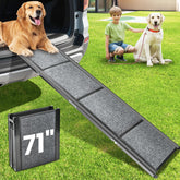 Yookesen dog ramp 71-inch extended surface for easy vehicle access.