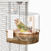 YOOSO WING bird bath for cage with pump enables circulating water for bathing.