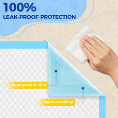 YOPETKI dog pads quick-dry technology image with gel formation.
