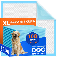 YOPETKI dog pee pads 28x34 pack shot highlighting size and value for home use.