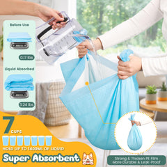 Close up of absorbent technology in YOPETKI pad for strong liquid uptake
