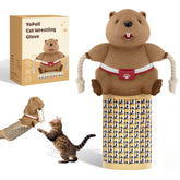 YoPoll cat wrestling glove with safe padding protecting hands during playful wrestling.