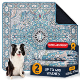 YOSEPATI washable puppy pad full on floor showing leakproof surface for housebreaking.