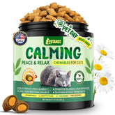 YOTANGO cat calming treats bottle label signals calming support for stressed cats