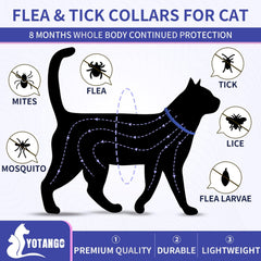 YOTANGO waterproof flea collar closeup highlighting durable, rain-safe protection for outdoors