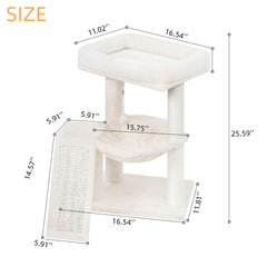 YOUPETSER cat tree sisal scratching board in beige