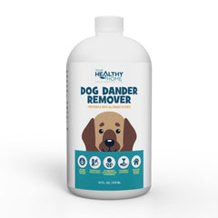 YourHealthyHome spray applied on dog's fur to reduce dander exposure