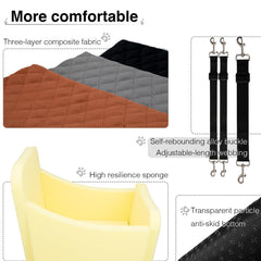 YOUVEE Dog Car Seat anti-slip base with safety belts enhances secure travel