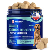 YoYoBay eye supplement bottle with 120 chews, designed for dogs' eye health.