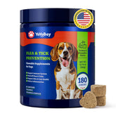 YoYoBay flea and tick chews bottle with turkey pumpkin flavor for long-term protection