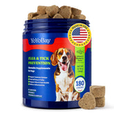 YoYoBay flea-tick prevention chews in bottle for long-term dog protection