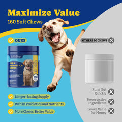 YoYoBay Probiotics for Dogs 180-chews bottle for long-term support