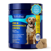 YoYoBay Probiotics for Dogs bottle highlighting 6B CFU gut support