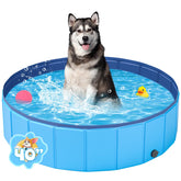 YSJILIDE dog pool collapsible blue for easy storage and travel