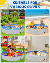 YSJILIDE foldable dog tub compact for storage and travel.