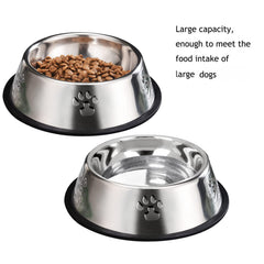 YUDANSI rust-resistant stainless steel dog bowl is easy to clean and dishwasher safe.