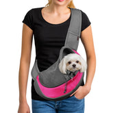 YUDODO pet sling carrier with soft mesh for small dogs and cats in pink